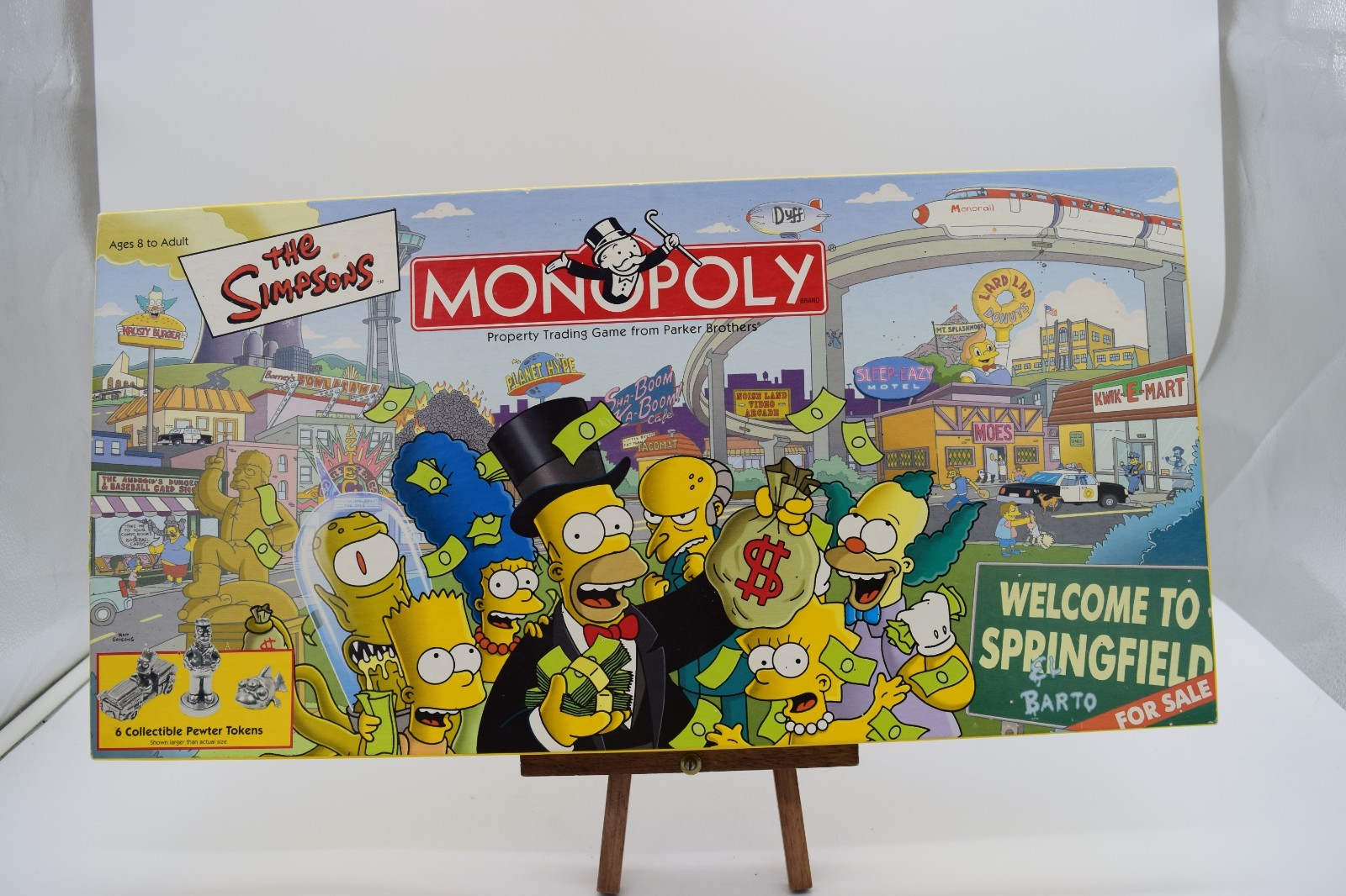 The Simpsons Monopoly Board Game Welcome to Springfield Parker Brothers Homer