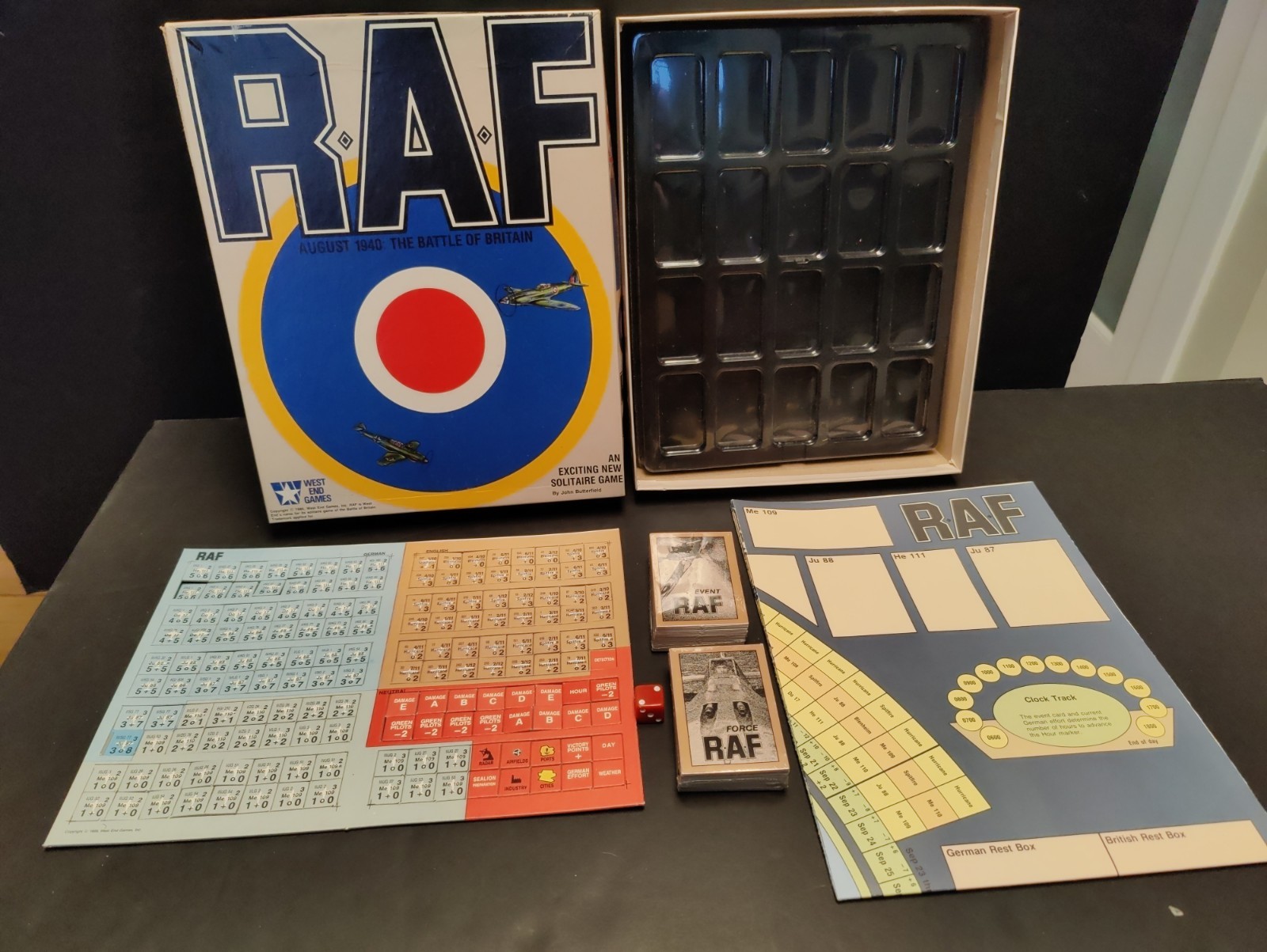 RAF Aug 1940: The Battle of Britain -GAME -West End Games -COMPLETE -1986