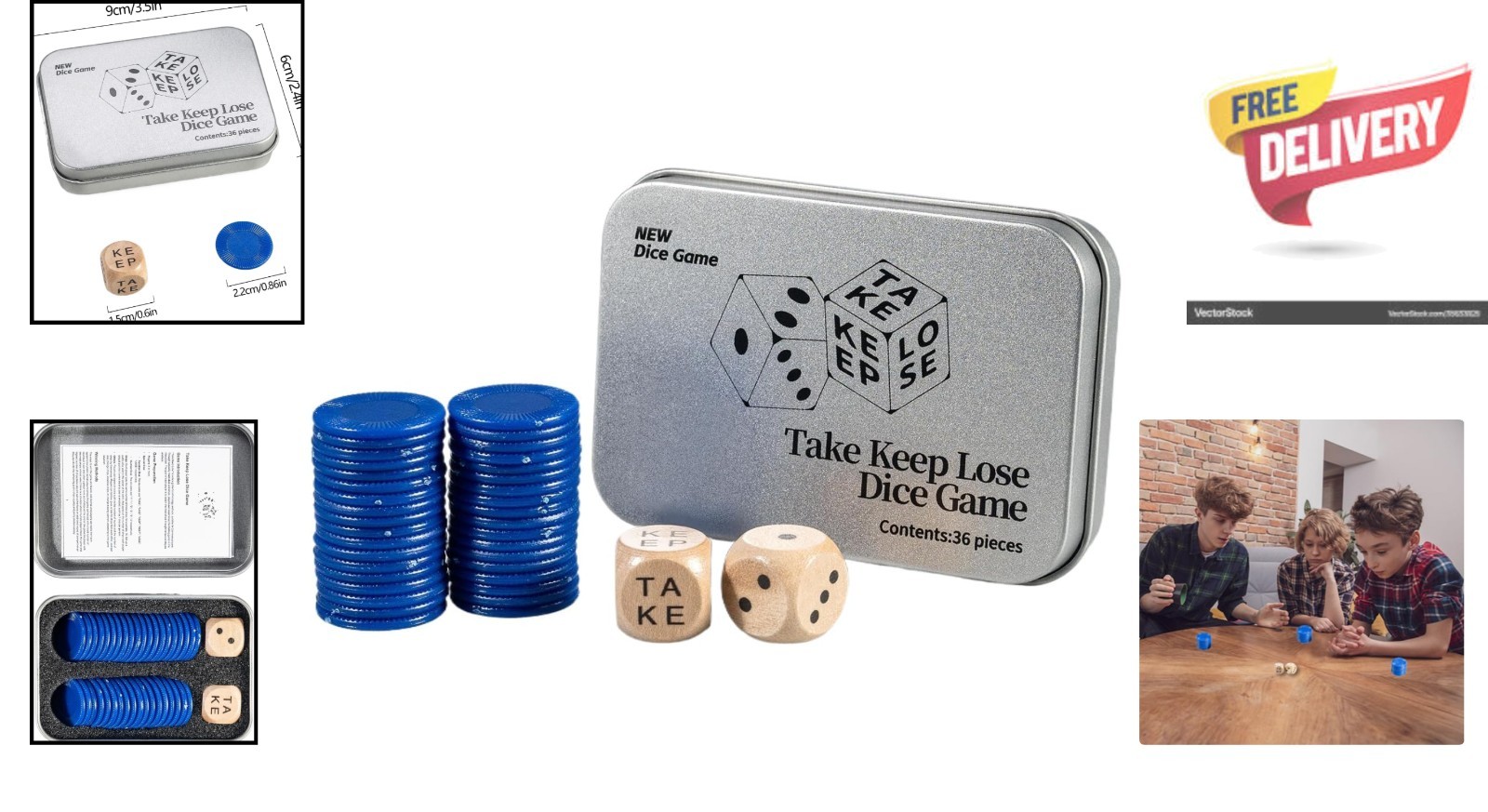 Game Night Essential: Take Keep Lose Dice Set for On-the-Go Entertainment