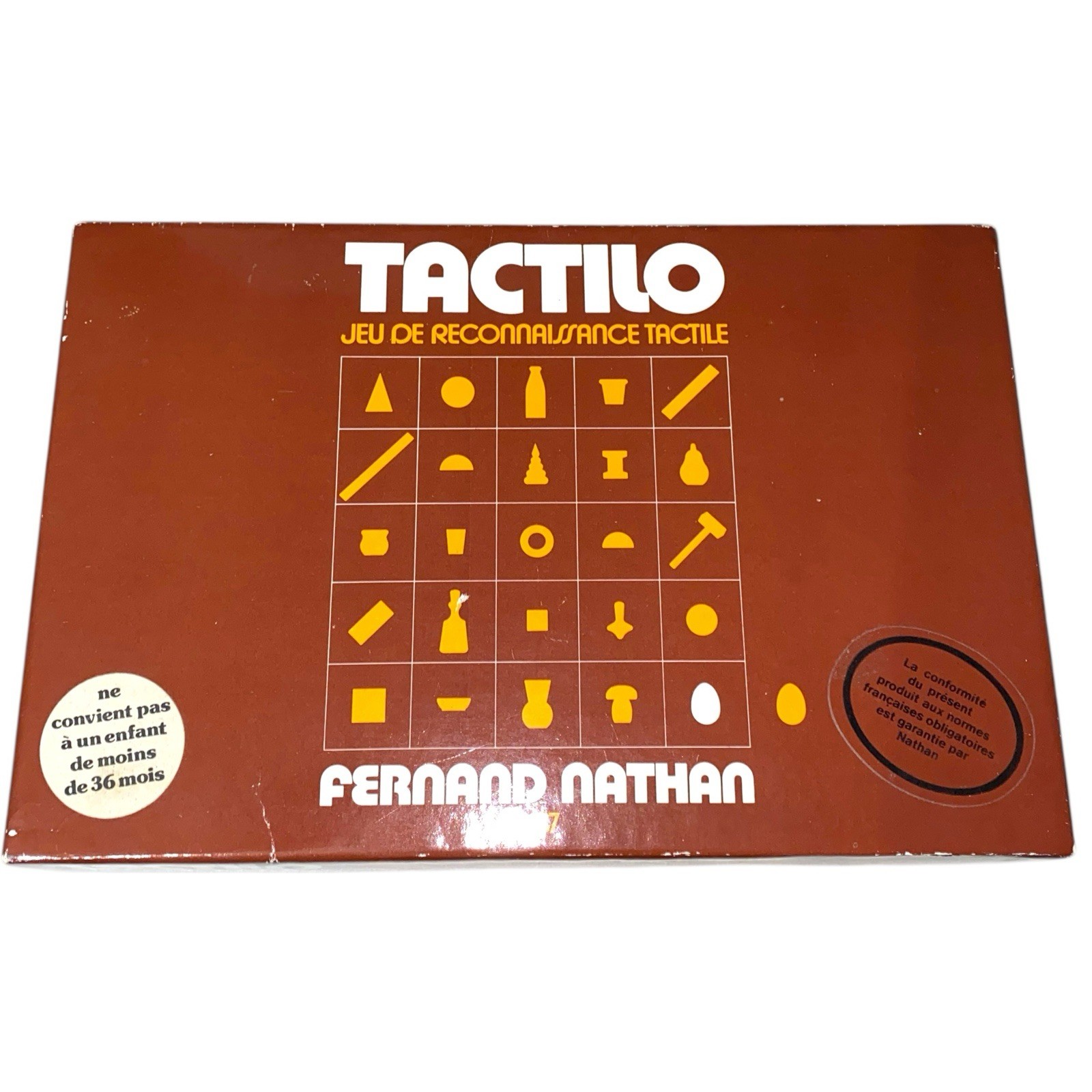 Vintage 1970s Tactilo Fernand Nathan Tactile Recognition Game France Complete
