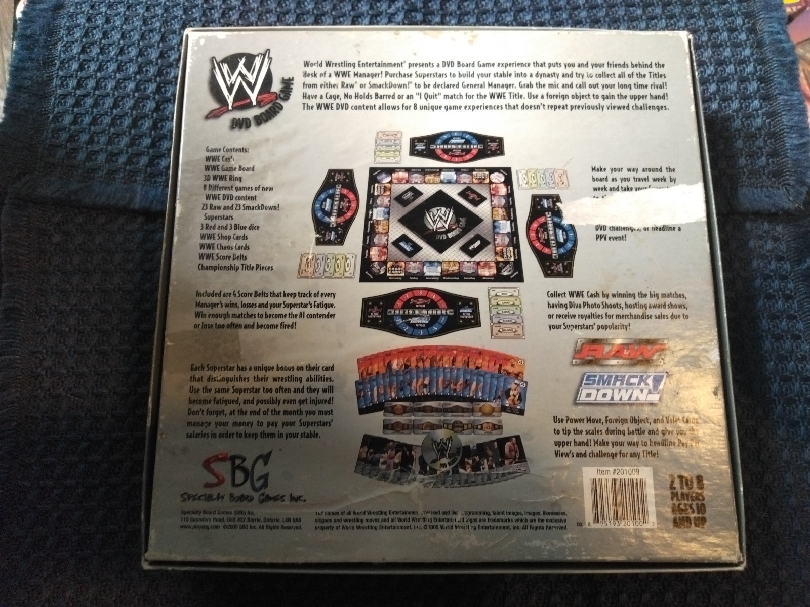 WWE DVD Board Game 2-8 Players Raw SmackDown 2005