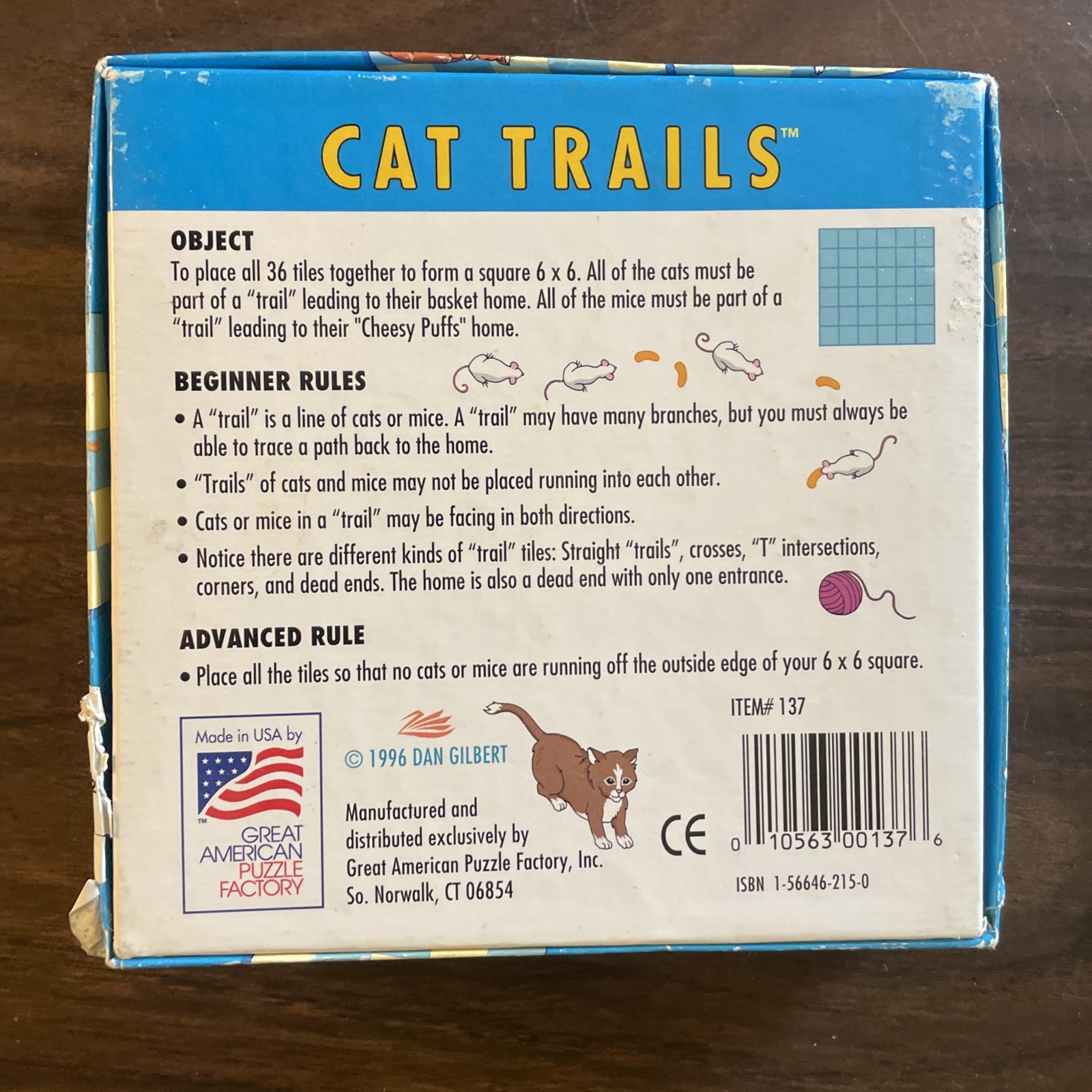 ANT TRAILS And CAT TAILS: 2 Games/ Puzzles For Ages 8 To Adult By Dan Gilbert