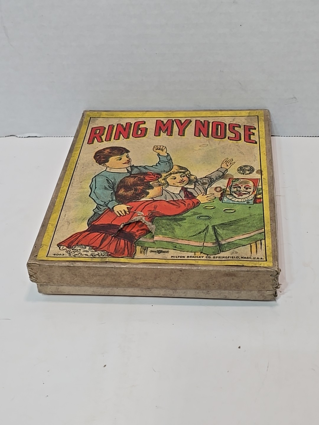Antique Milton Bradley Ring My Nose Clown Ring Toss Game Complete with Rings