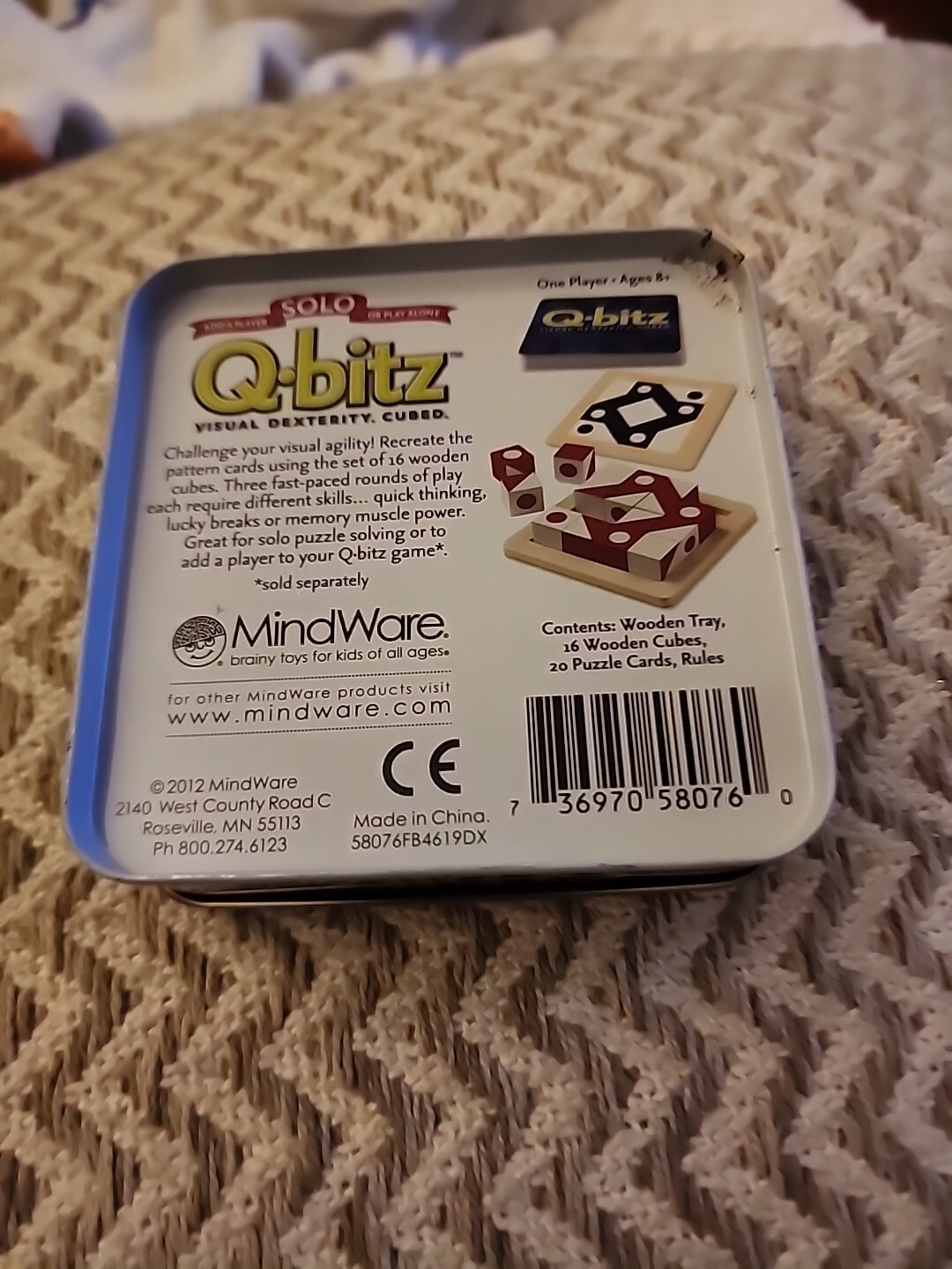 Q-Bitz Solo Game Magenta Edition Visual Dexterity. Cubed.