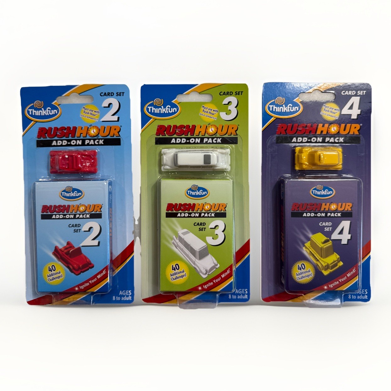 NEW Rush Hour Traffic Jam Expansion Card Packs #2 #3 & #4 Think Fun Add-on Lot