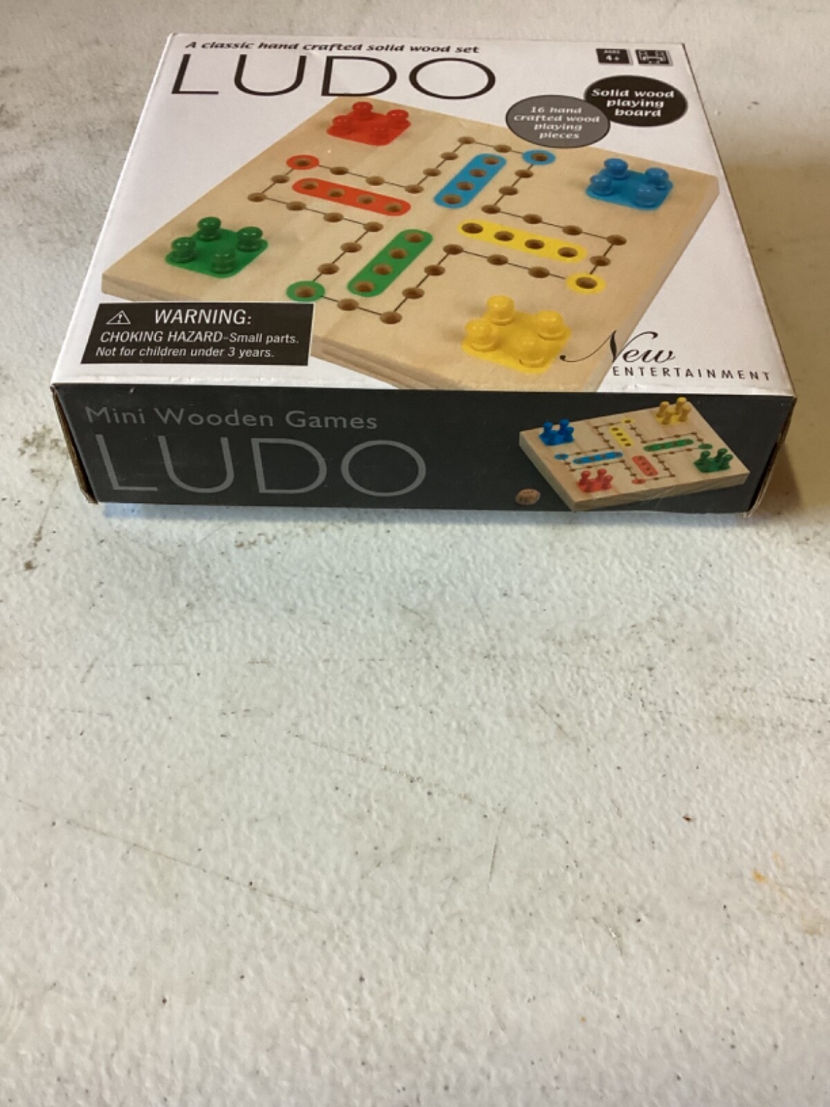 Mini Ludo Wooden Board Game by New Entertainment Modern Fun Board Game