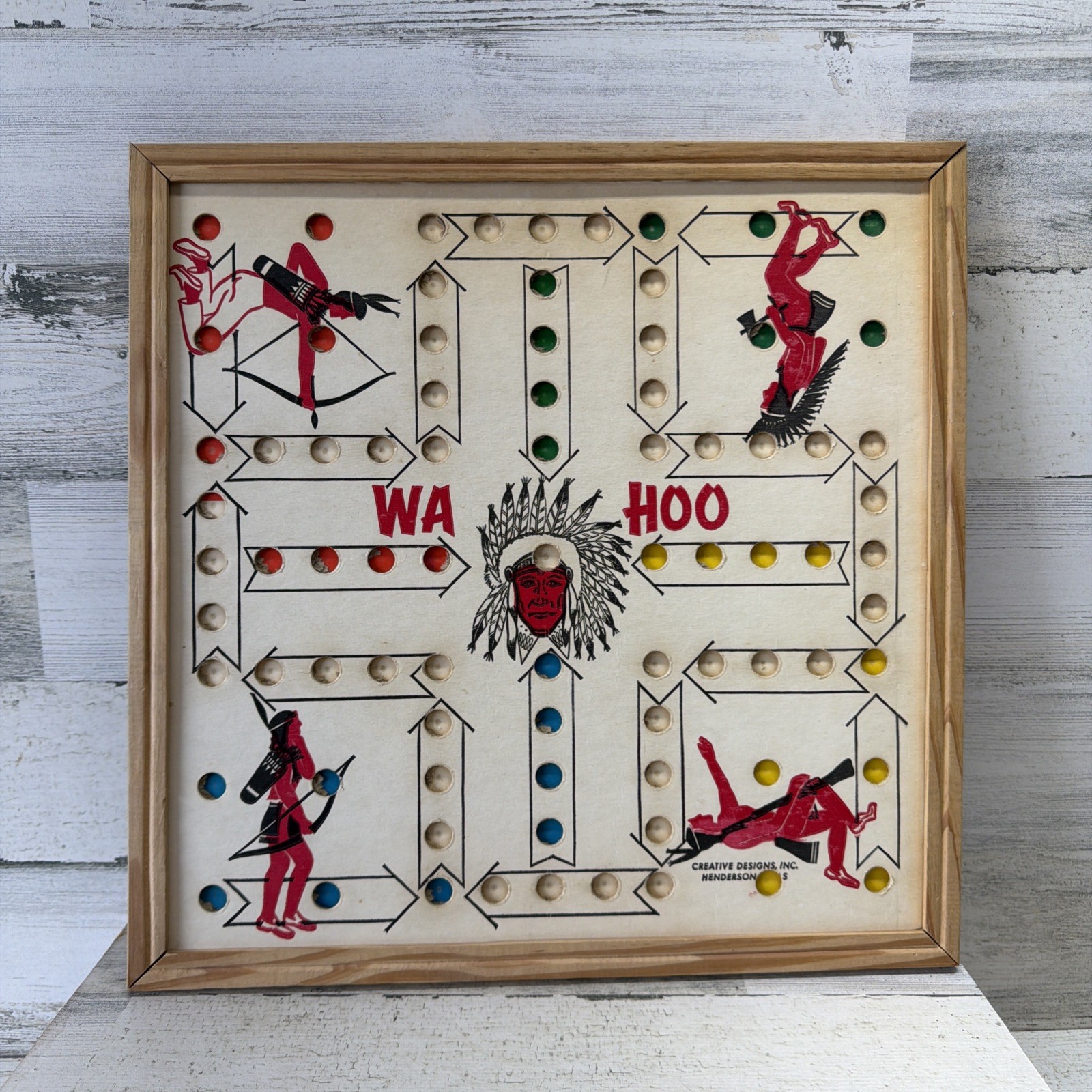 Vintage Creative Ideas Inc. WA HOO Marble Board Game, BOARD ONLY, Gatesville TX