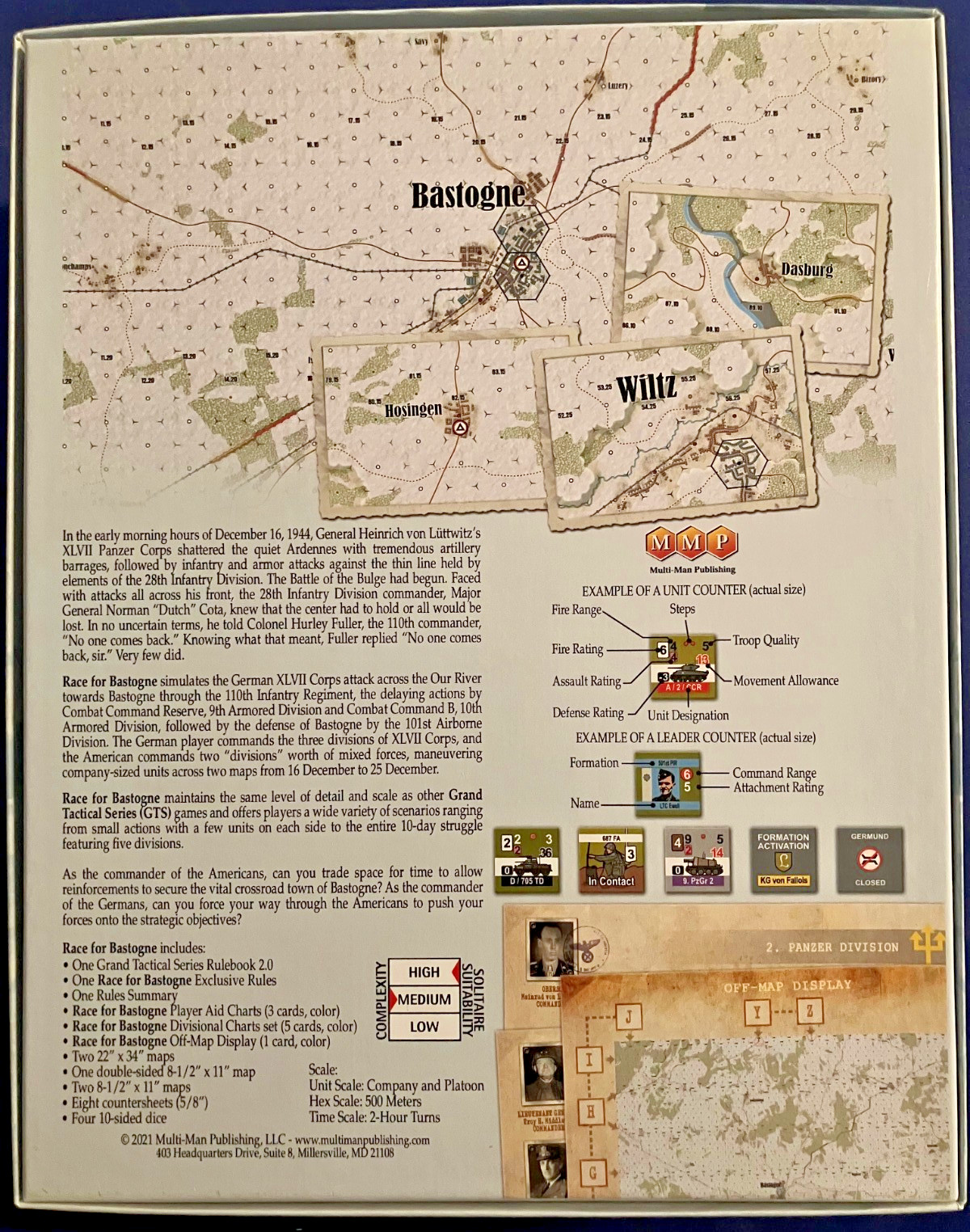 Race for Bastogne: Seven Roads to Hell (Multi-Man Publishing, 2022)
