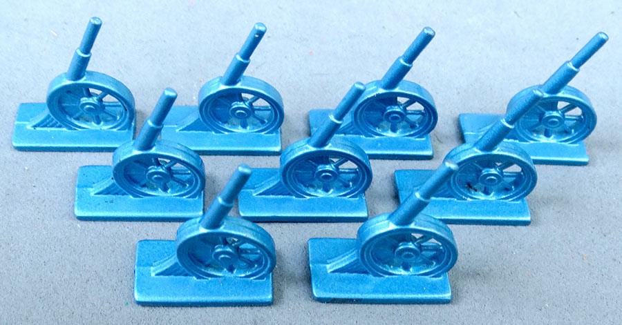 9 Light Blue Cannons 1999 Avalon Hill Diplomacy Replacement Parts Pieces