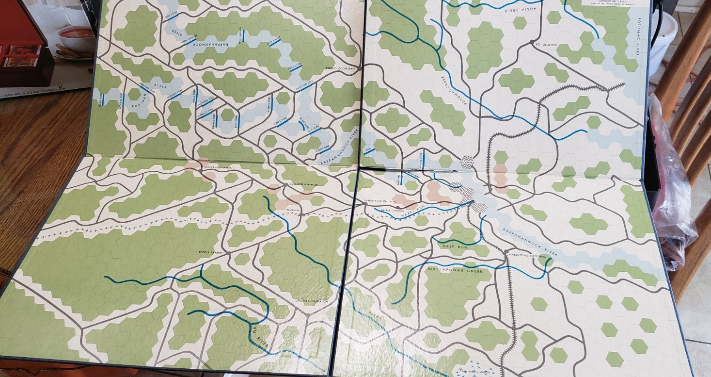 CHANCELLORSVILLE Civil War Battle Board Game, by Avalon Hill, 1961 1st Edition