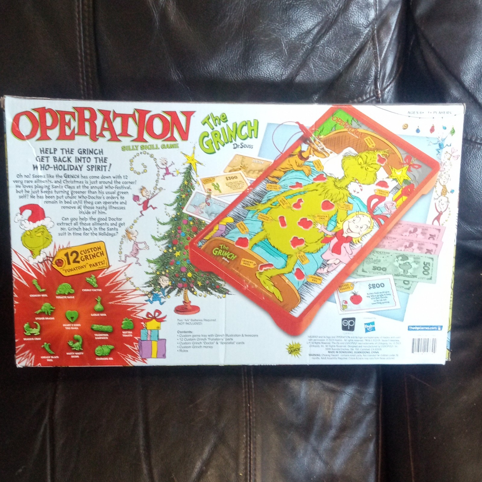 Hasbro Operation The Grinch Electronic Skill & Action Game 1+ Players Ages 6+