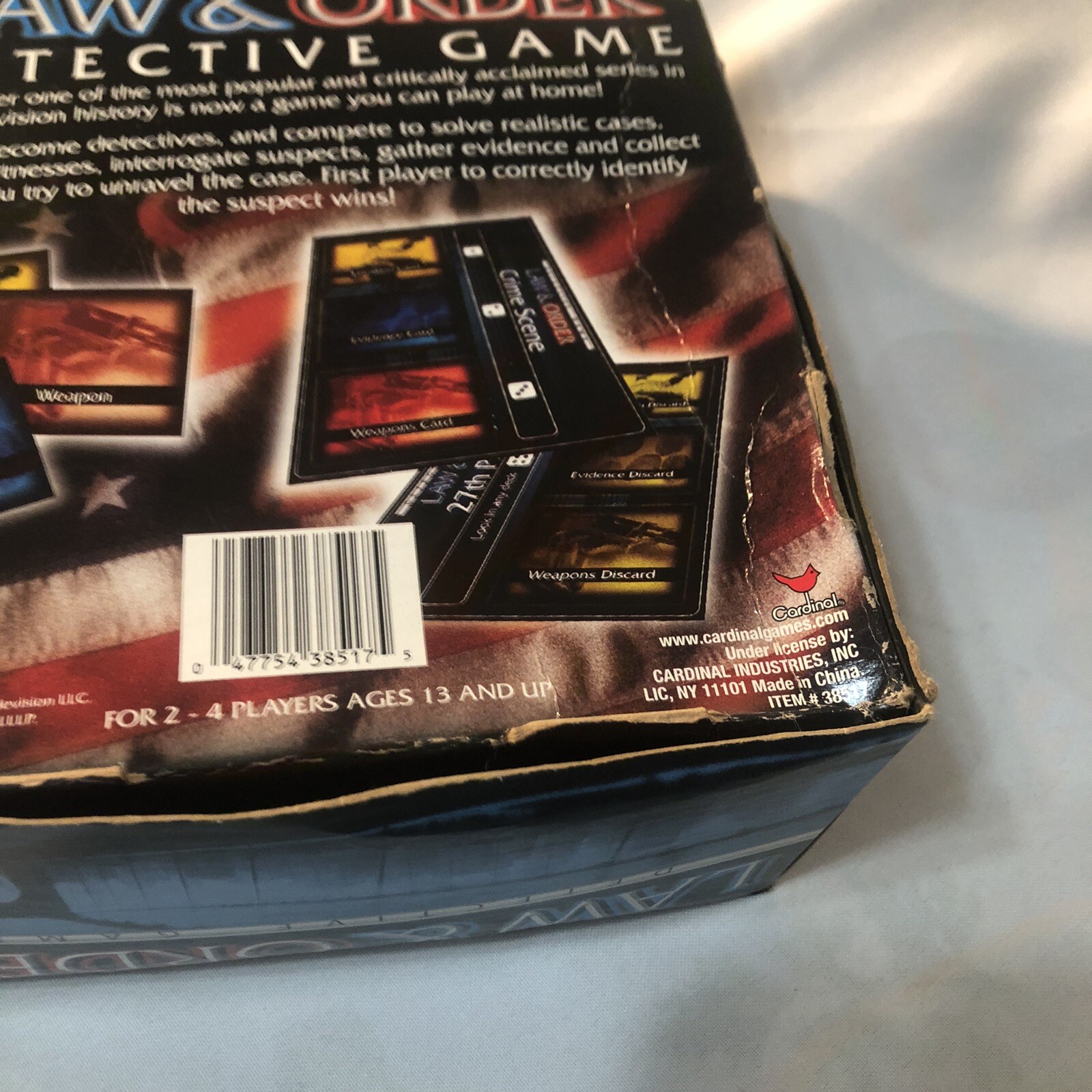 Law & Order Detective Game Cardinal Games 2-4 players ages 13+ TV Show