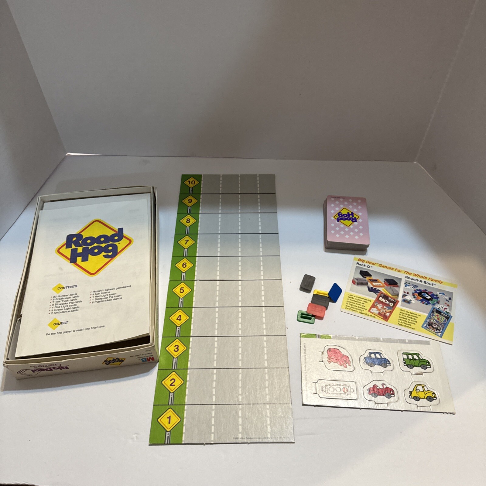 1987 Milton Bradley Kids Game Road Hog Complete Age 5 and up 2-4 Players