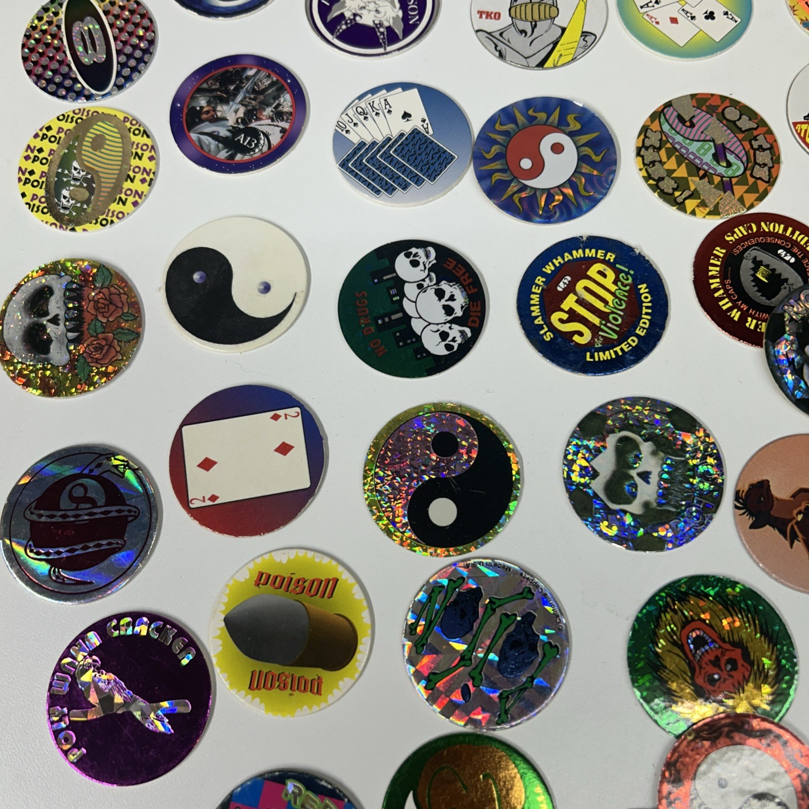 Vintage 1990’s Huge Lot Of Pogs 211 Plus Cases Holographic Lenticular Disney
