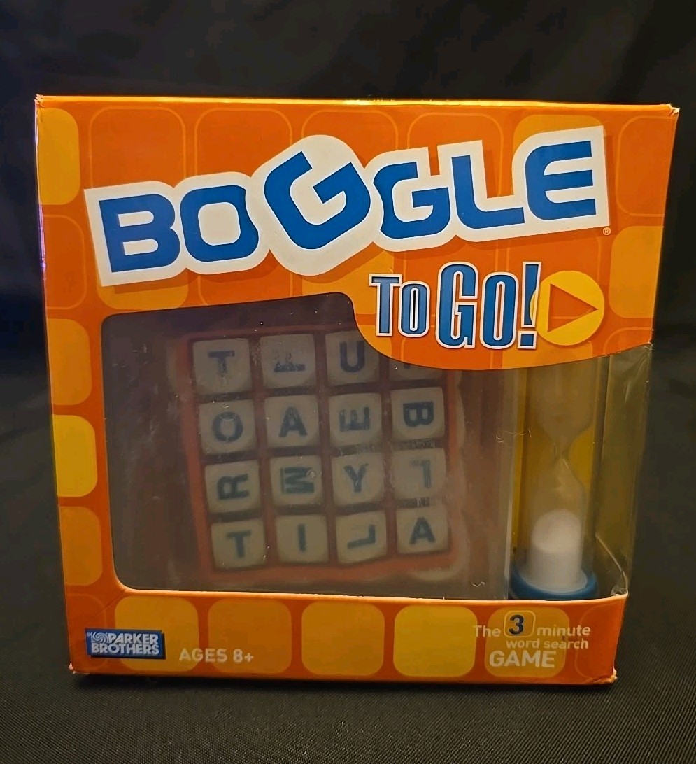 BOGGLE To Go! Parker Brothers Travel Game – 2005 Hasbro – New in box