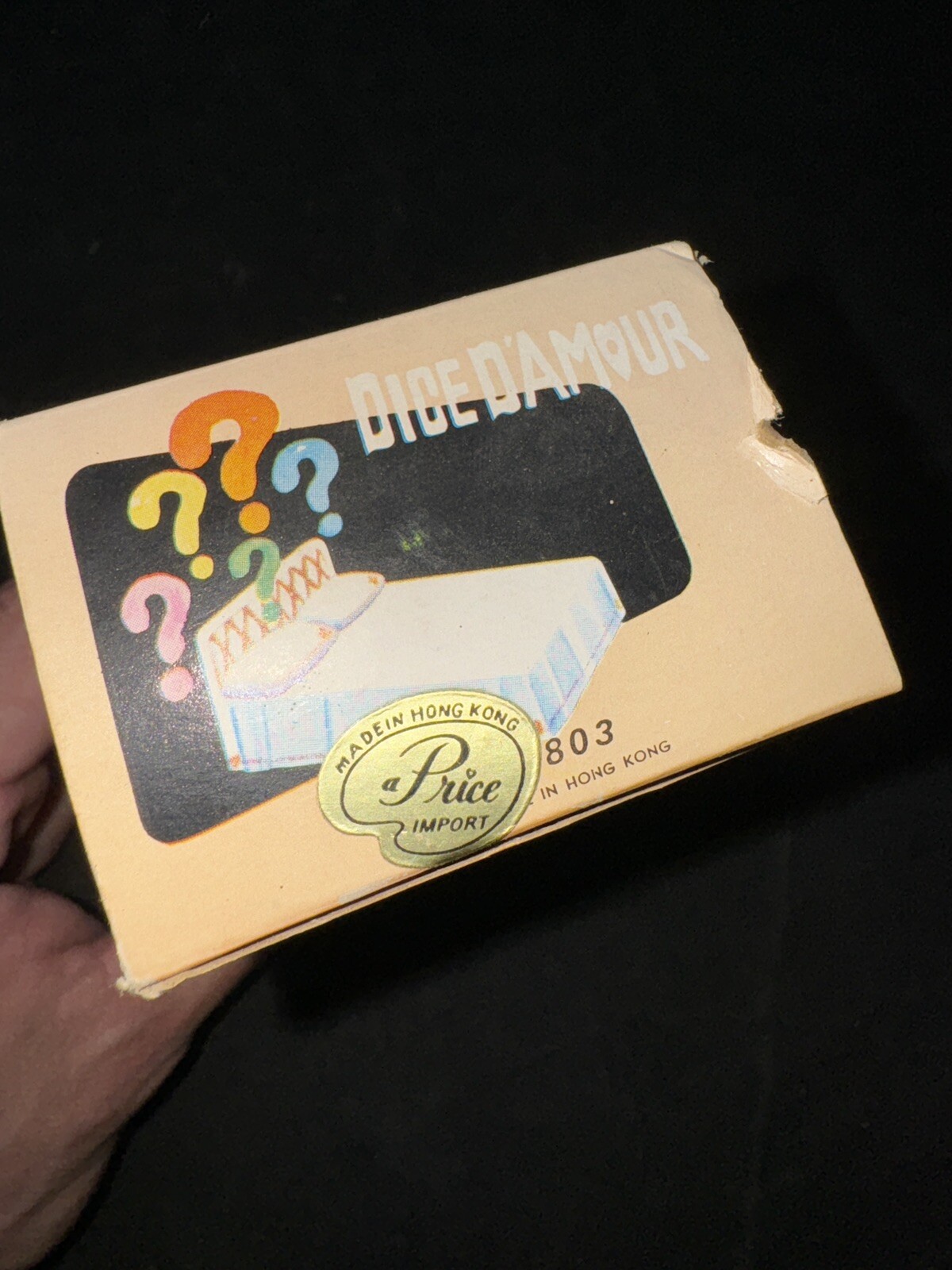 Vintage Dice D’Amour Adult Love Game Price Hong Kong NOS W/Box Naughty & Sexy