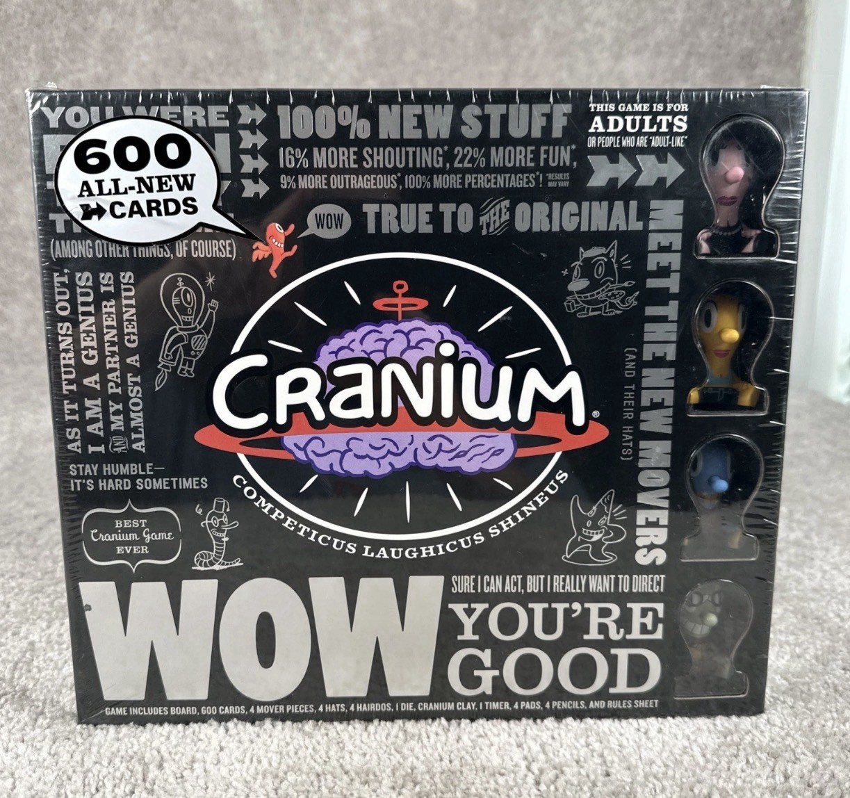 Cranium WOW Board Game 2007 | 600 Cards | Outrageously Fun | New & Sealed