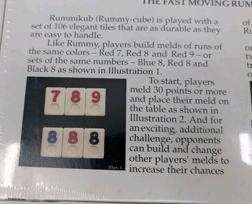 The Original Rummikub – 1990 Edition – NEW SEALED – Fast Moving Rummy Title Game