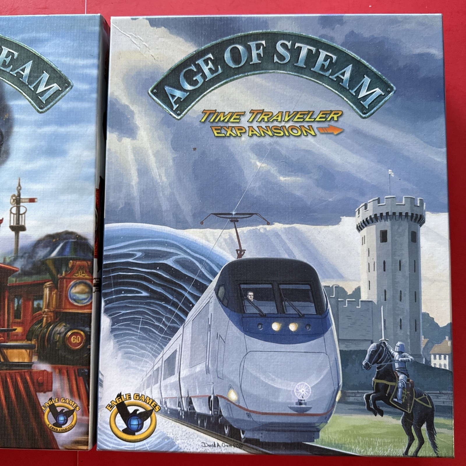 Vintage Age of Steam Train Strategy Board Game 2001 & Time Traveler Expansion
