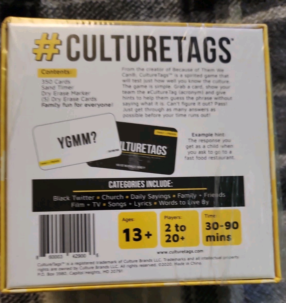 CULTURE TAGS, GAME, Sealed-Brand New sealed #