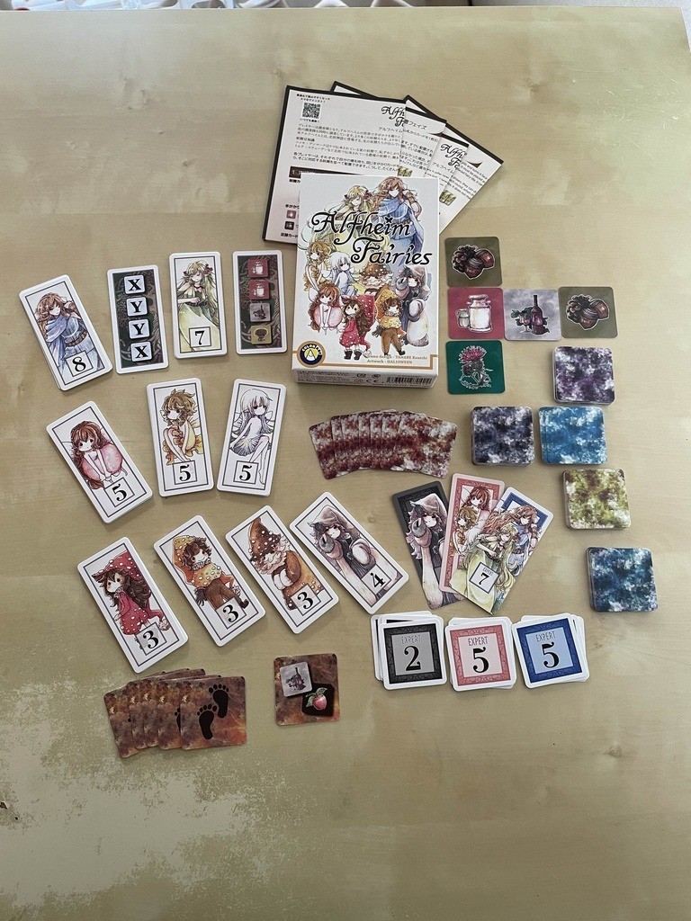Alfheim Fairies 2-5 players 30 mins Tile Placement Board Game Card Game Japan