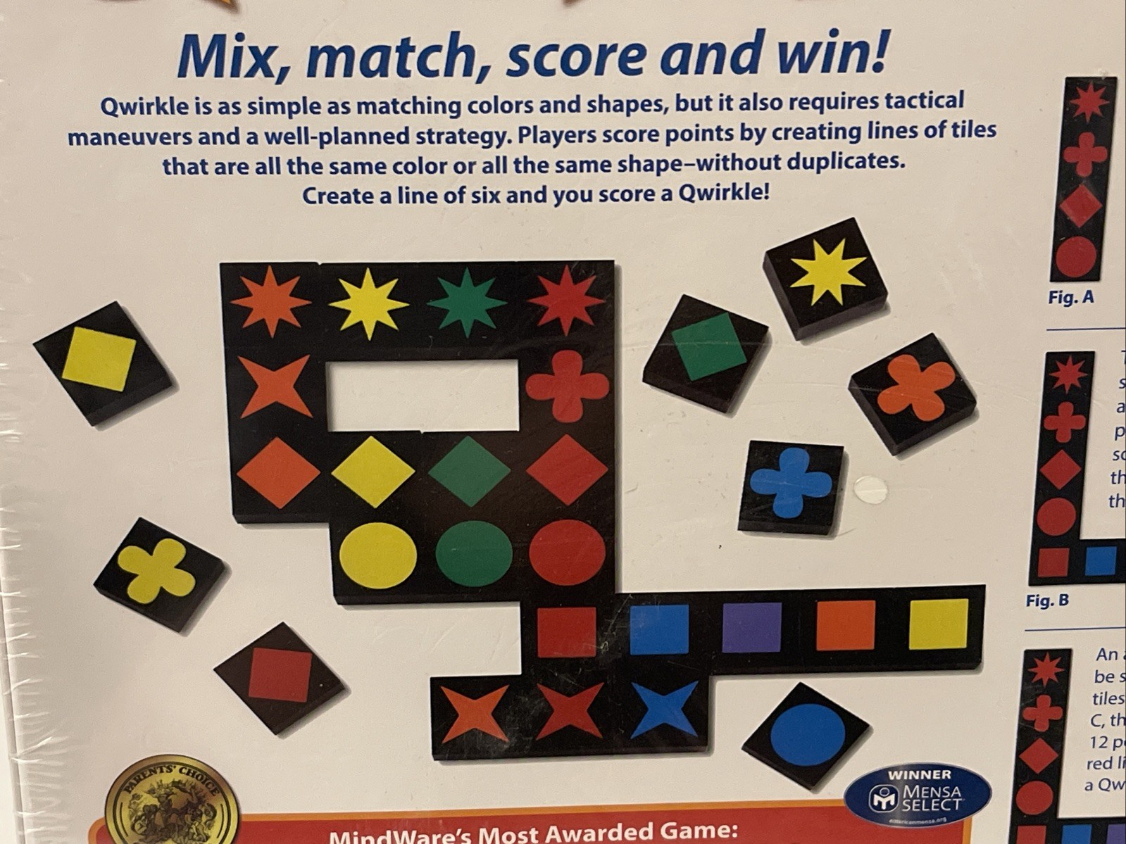 Qwirkle Strategy Wood Tile Board Game 2-4 Players Ages 6+ NEW SEALED