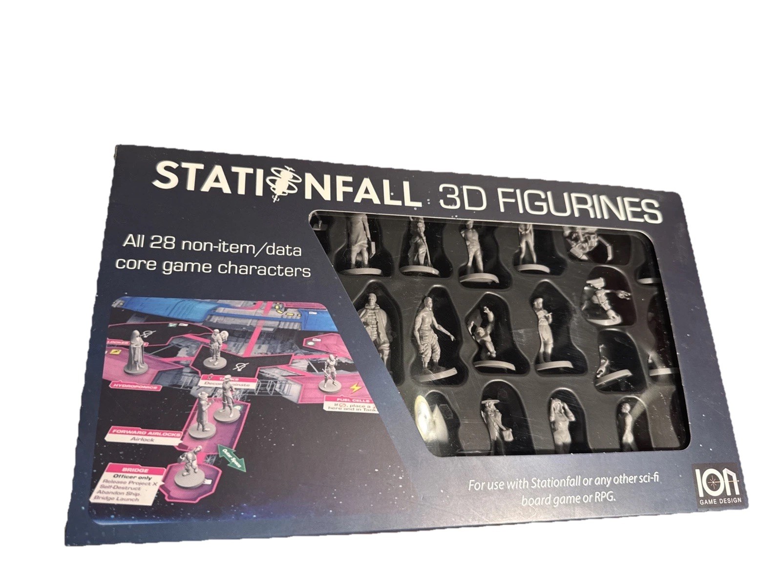 Stationfall 3D Minis Erweiterung Ion Game Design Kennerspiel Brettspiel