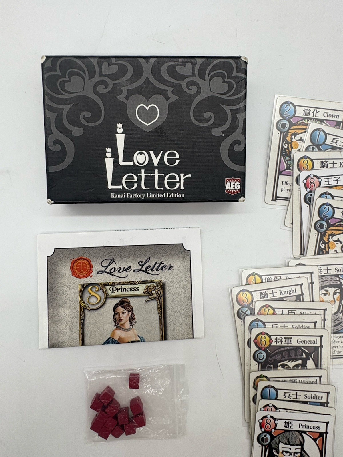 AEG – Love Letter Card Game Kanai Factory Limited Edition Complete used