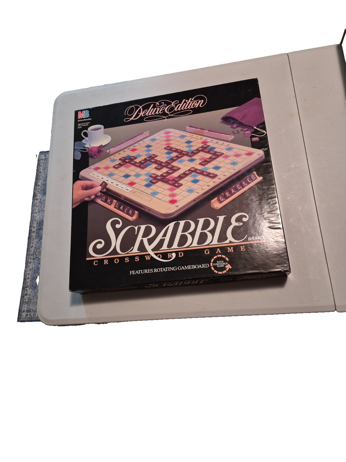 Vintage 1989 Milton Bradley 4034 Scrabble Deluxe Edition Board Game