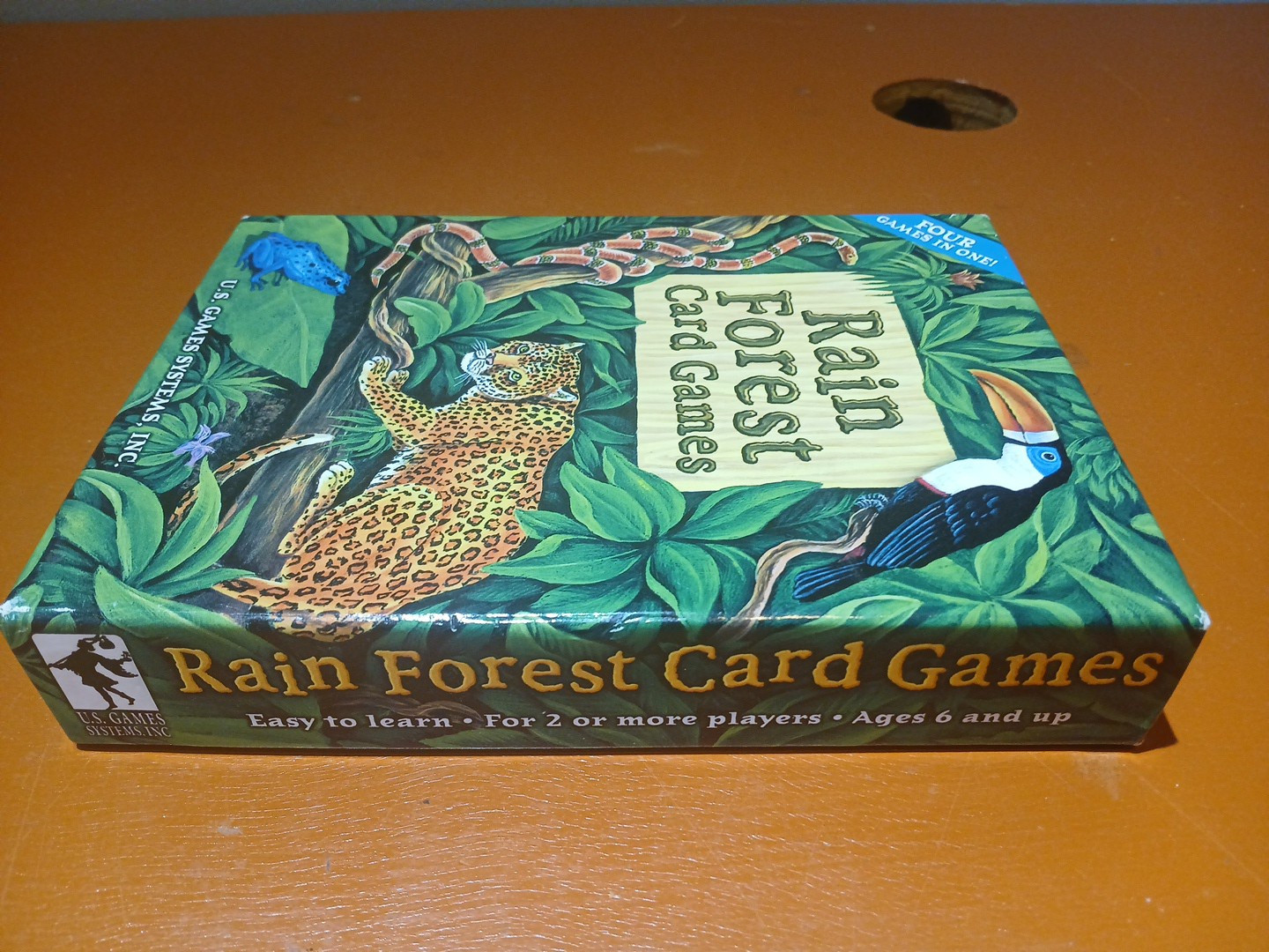 Rain Forest Card Games Four Games in One New Open Box U.S. Games System Inc UU