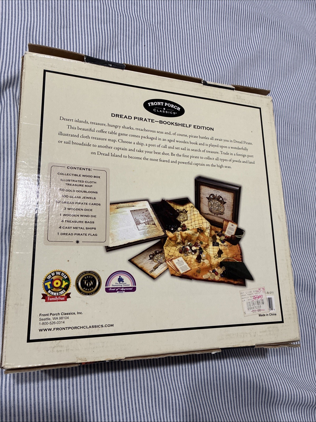 DREAD PIRATE BOARD GAME FRONT PORCH CLASSICS BOOKSHELF ED. Open Box- Shelfwear