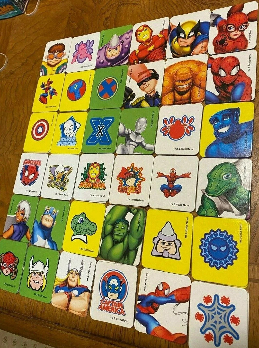 Marvel SPIDER-MAN & FRIENDS Complete Matching Card Game Memory 72 Cards (NO BOX)