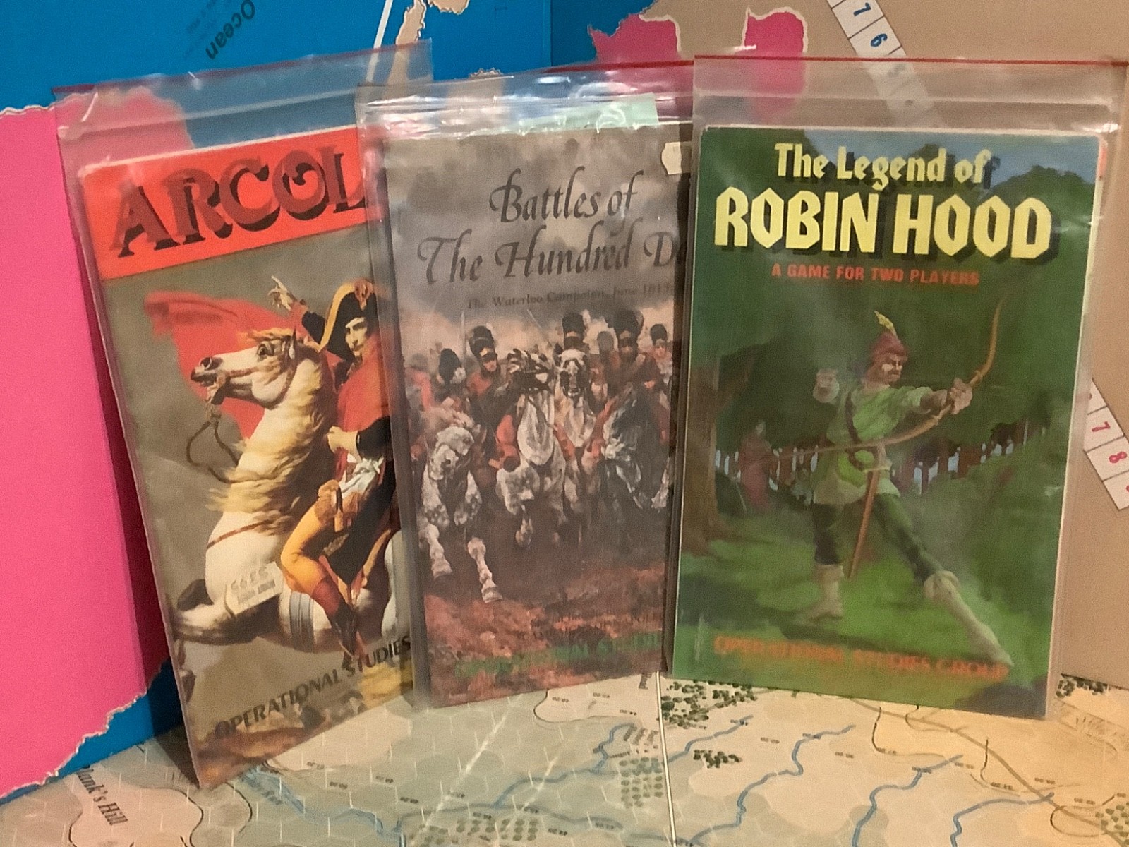 OSG Ziploc Game LOT Arcloa/Legend Robin Hood/Battles of the 100 Days UNPUNCHED
