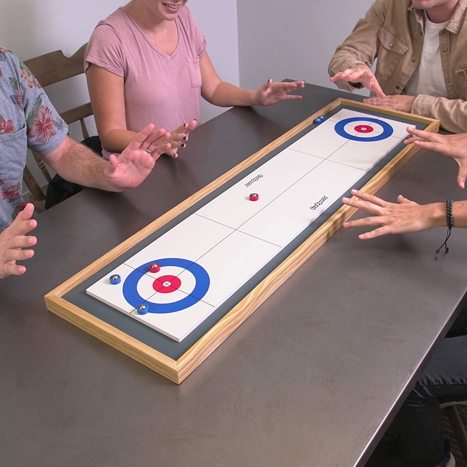 Shuffleboard Curling Tabletop Fun Board Game for Kid Family Game Room Party Gift