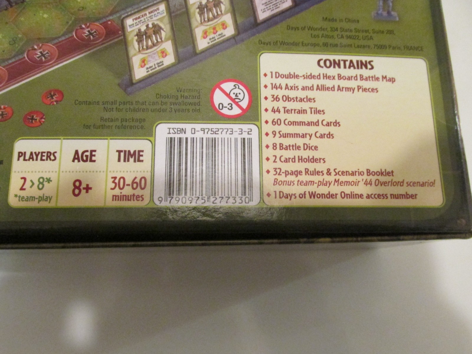 Days of Wonder Memoir ’44 Board Game, WWII Strategy