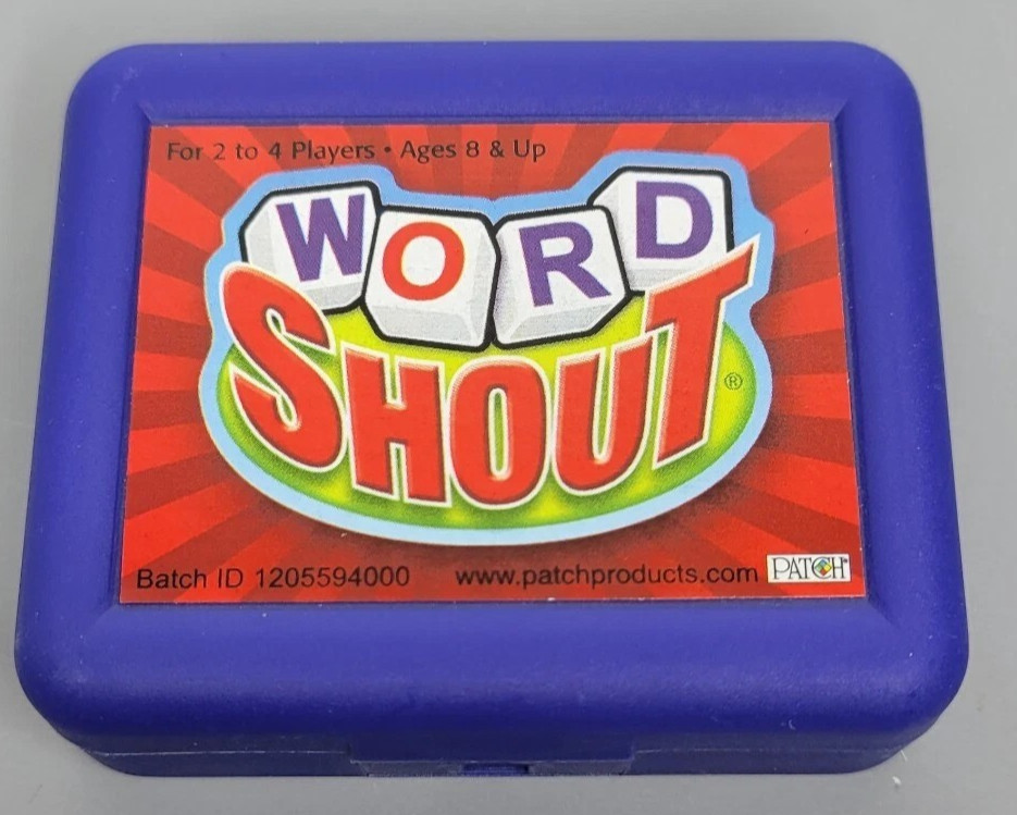 Patch Products Word Shout travel dice Game VG+ w/instructions