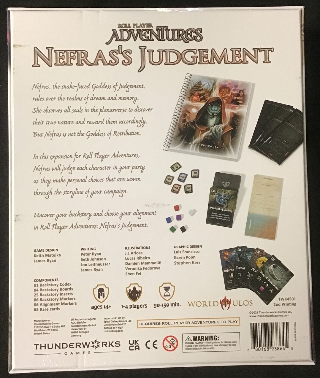Roll Player Adventures ~ Nefras’s Judgement Expansion ~ Thunderworks ~ OEJ