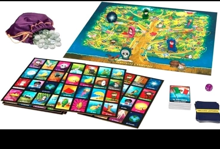 Deluxe Loteria Serpientes y Escaleras Family Board Game Snakes & Ladders NEW!!