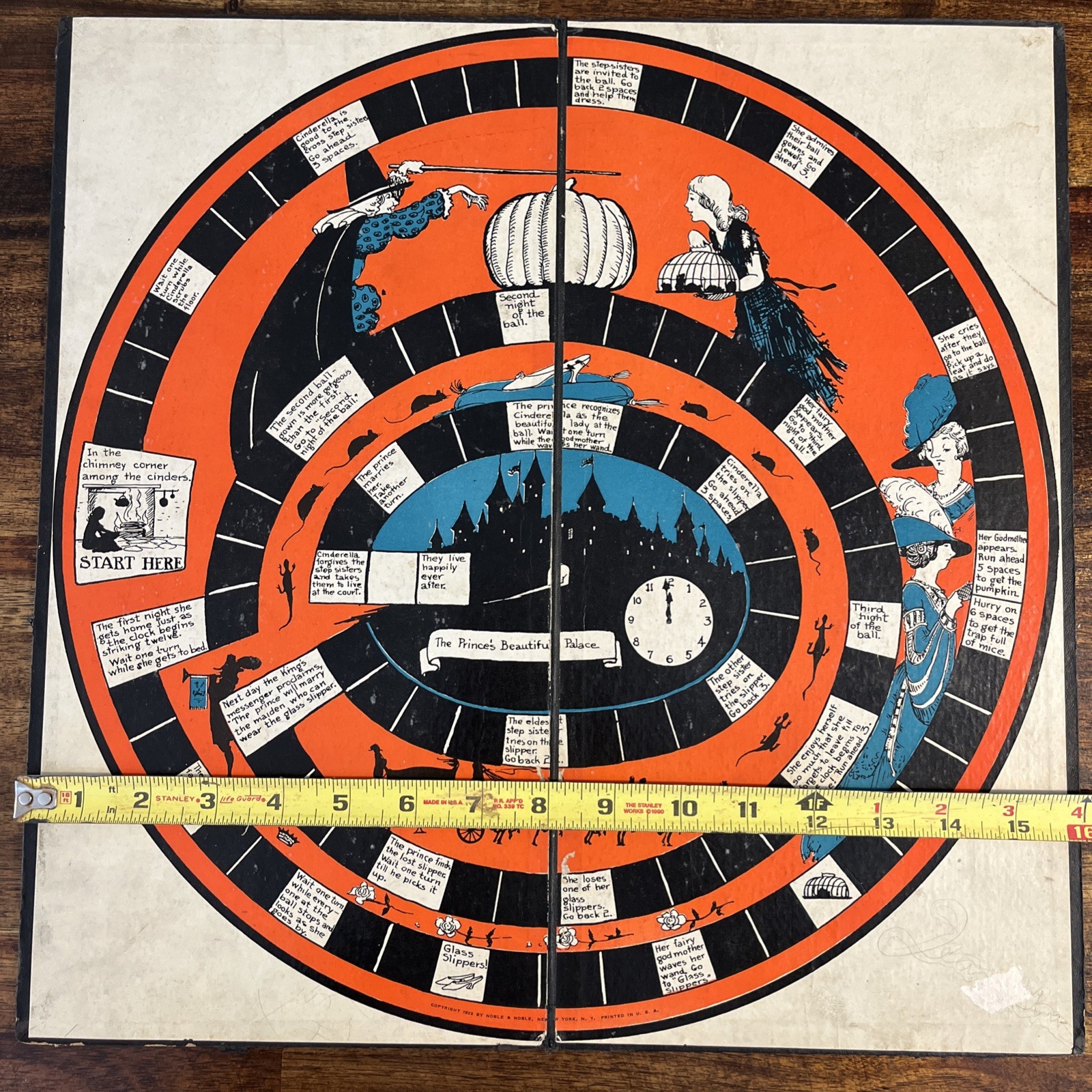 Antique Cinderella Game Board Part 1923 Noble & Noble Antique Toy