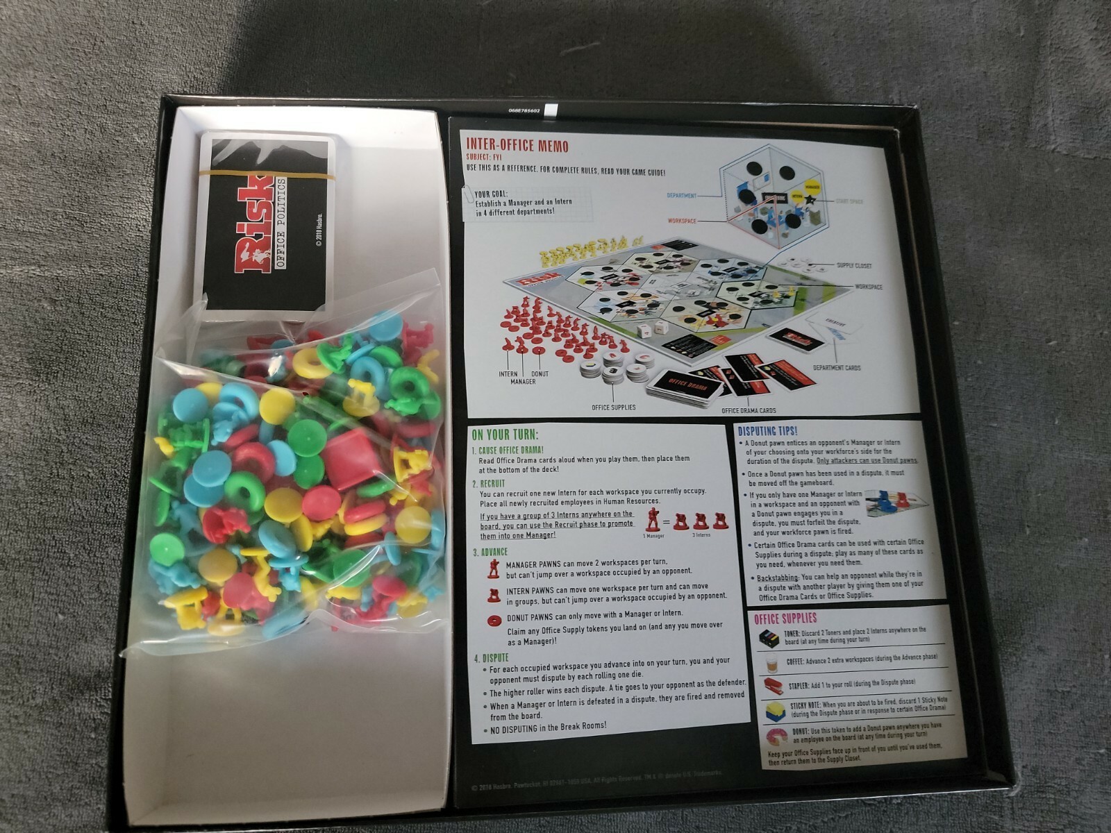 2018 Hasbro Australia New Zealand Risk Office Politics Board Game New