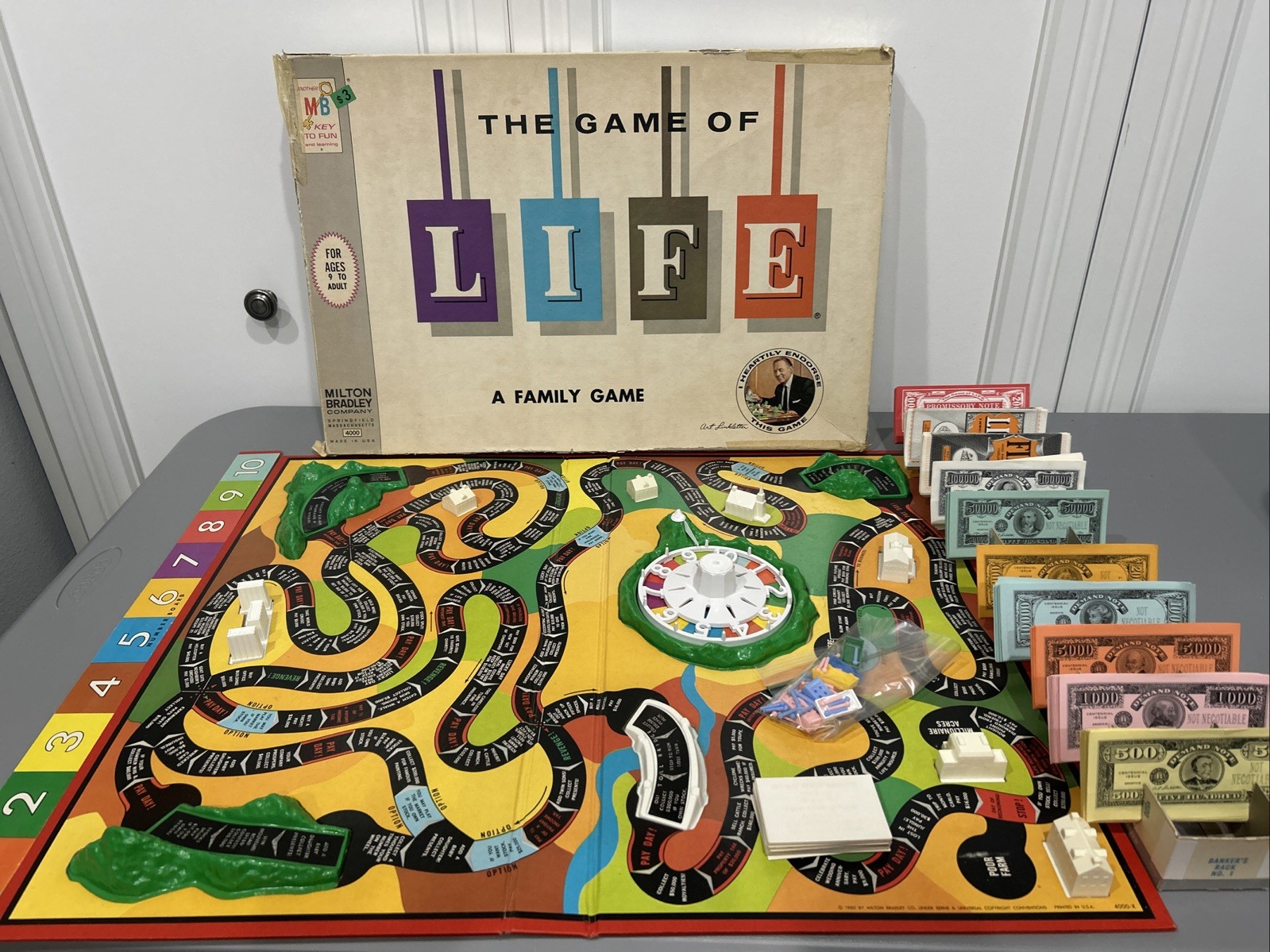 Vintage The Game of Life 1960 board game Milton Bradley Made In USA Complete