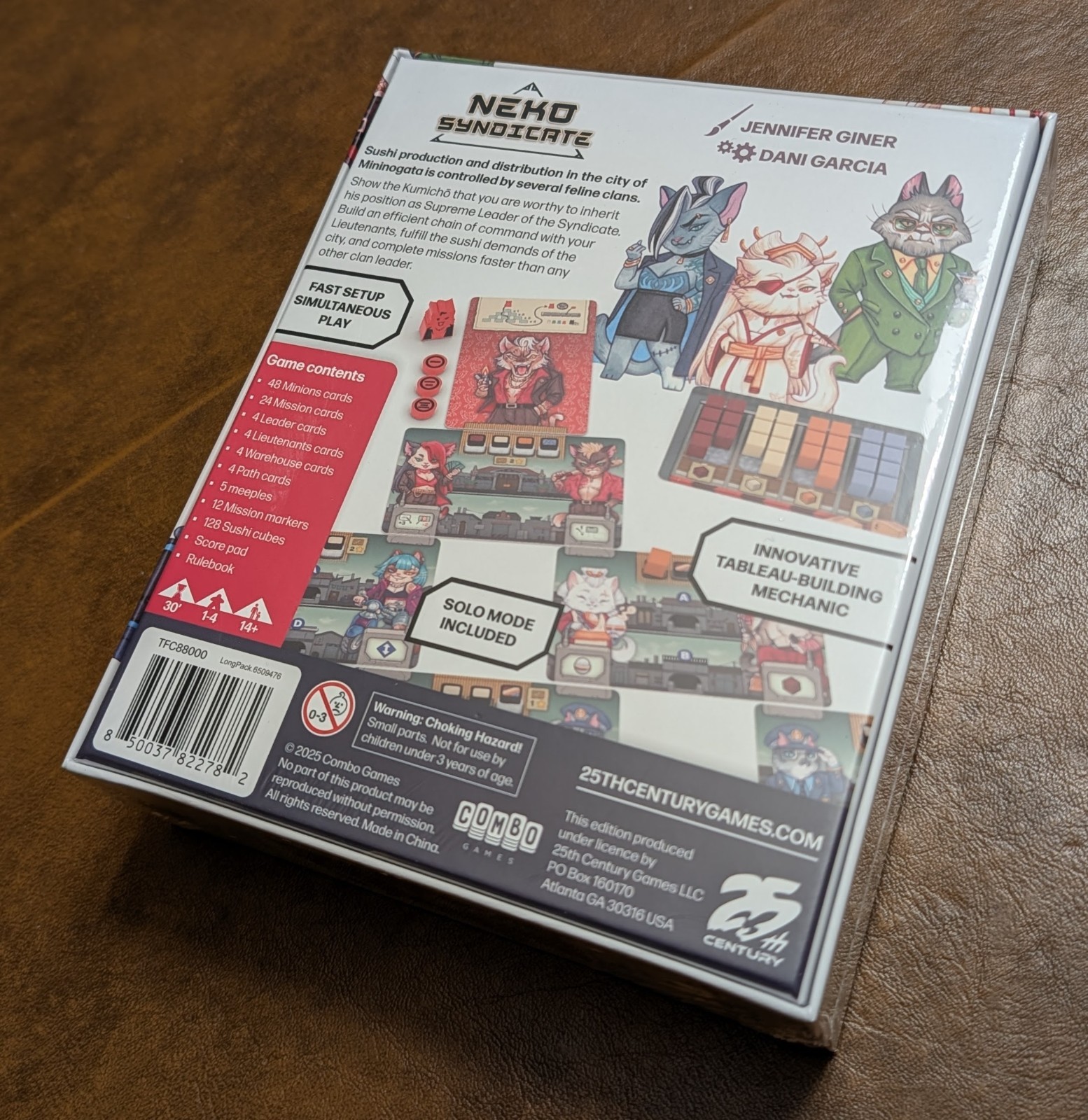 25th Century Games: Neko Syndicate board game, by Dani Garcia, New in shrink