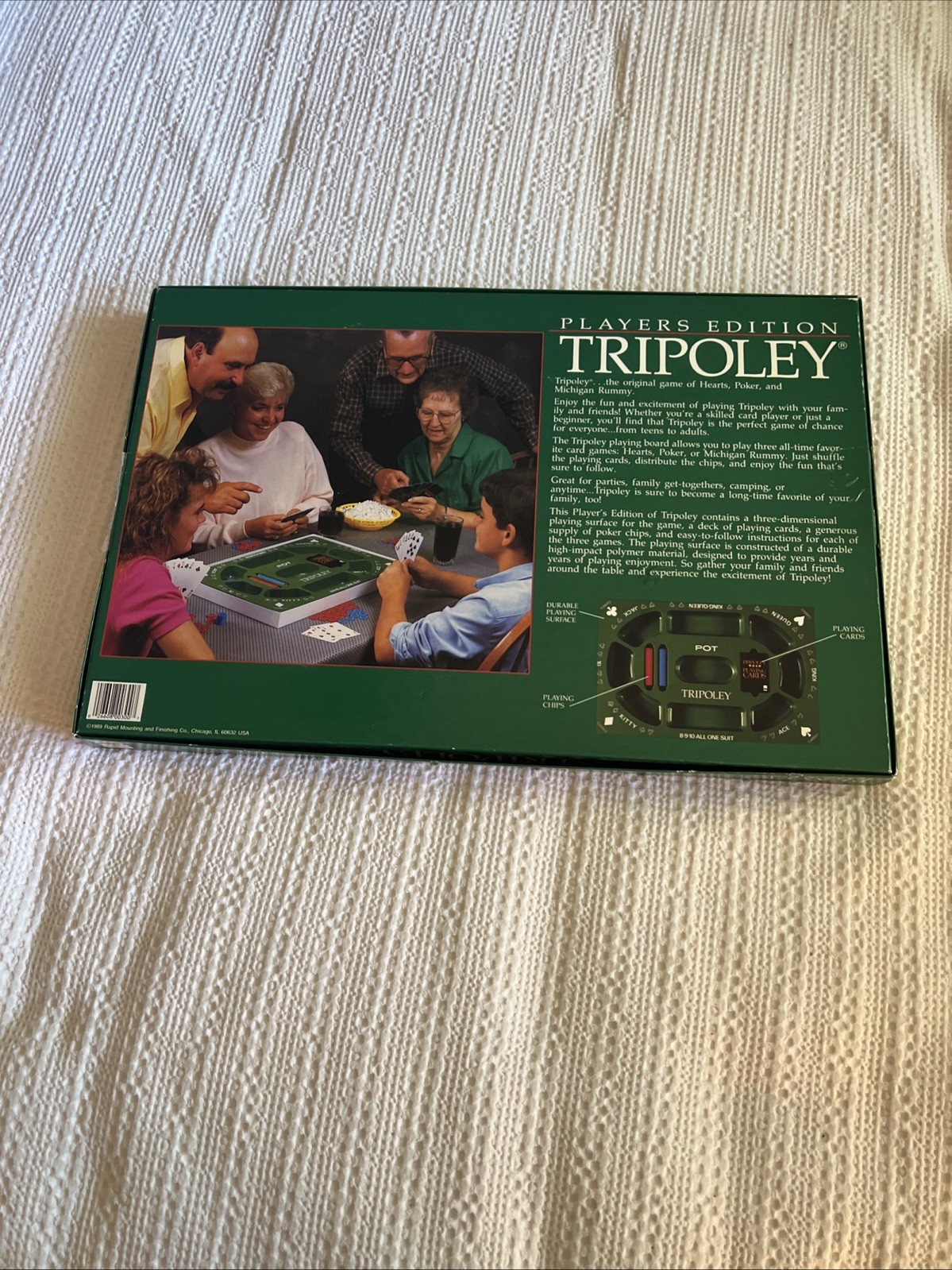 Vintage Cadaco Tripoley 300 Players Edition Board Game 1989 Michigan Rummy Poker