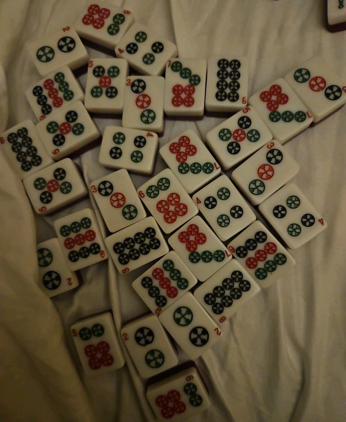 VTG Mah Jong Travel Set Complete 148 Tiles Original Case Hong Kong Burgundy Dice