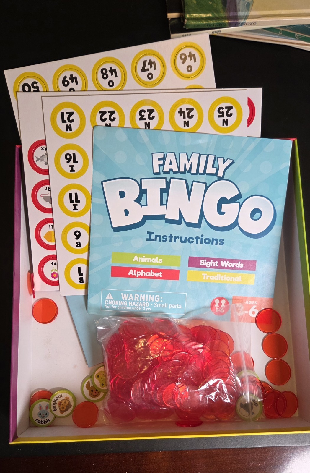 Family Bingo Game Night Staple – Counting and Matching Skills