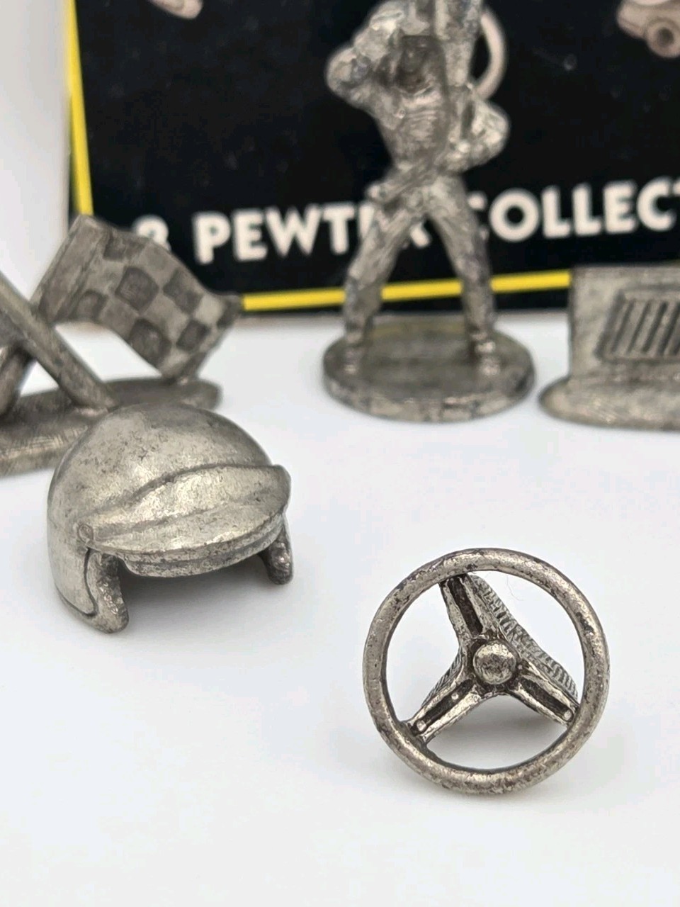 8 Pewter Tokens From NASCAR Monopoly Game 1997 Official Collector’s Edition