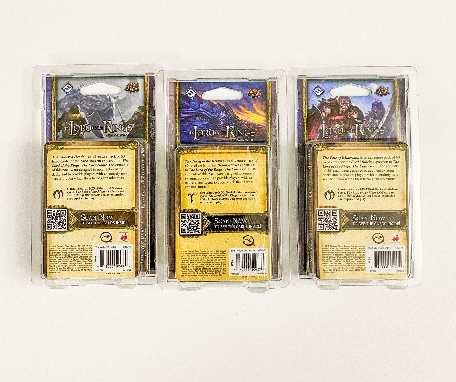The Lord Of The Rings LCG Lot (3 Items) New Factory Sealed