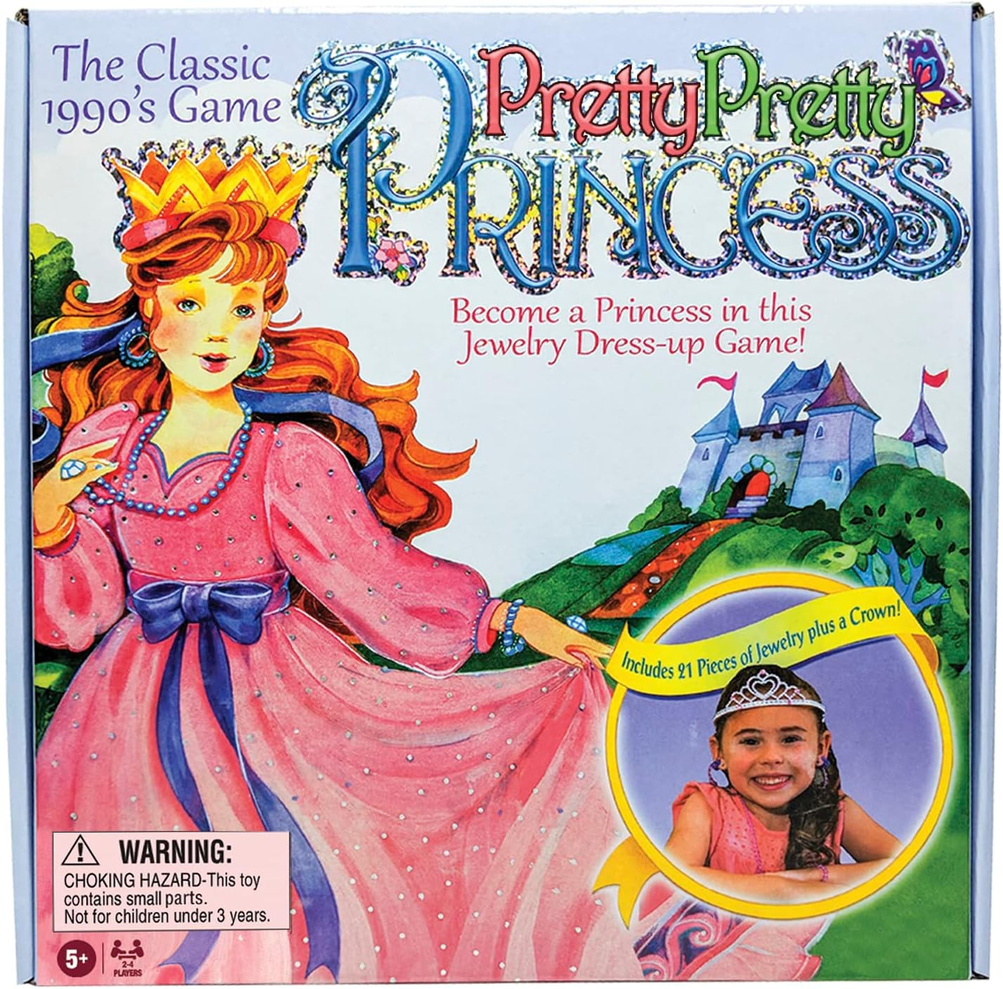 Pretty Pretty Princess Dress Up Jewelry Board Game For Kids Ages 5+ 2-4 Players