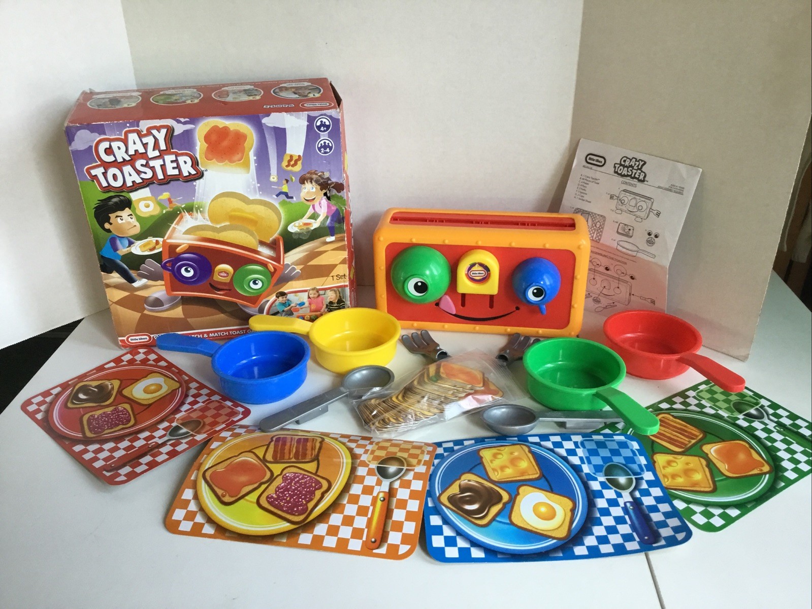 Vintage Little Tikes Crazy Toaster Game Catch & Match Toast Game Near Complete