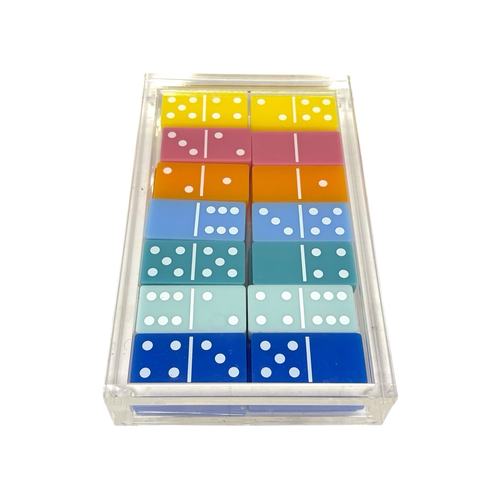 Multicolor Lucite Domino Set